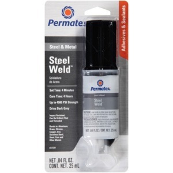 Permatex PERMAPOXY 4 Min. Multi-Metal Epoxy Grey .84 dual syringe 84109